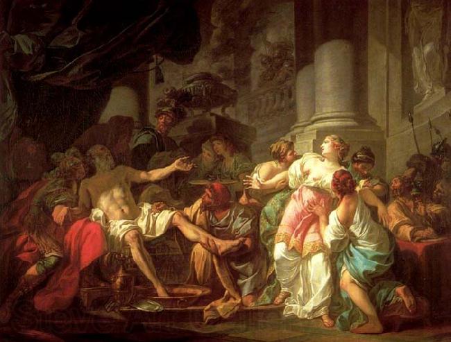 Jacques-Louis  David The Death of Seneca Norge oil painting art